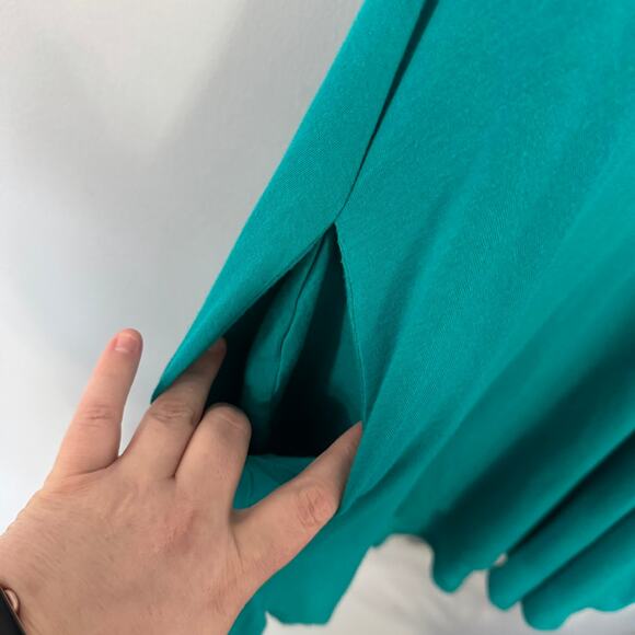 Yee Sleeveless Tank Top Swing Mini Dress Size Small Rayon & Spandex w/ Pockets - Picture 4 of 6